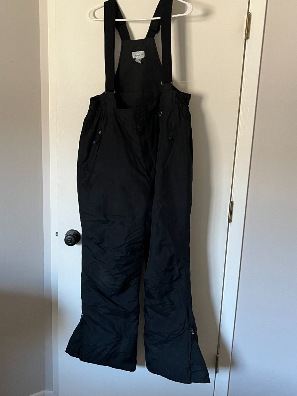 Slalom Ski Snowboarding Bibs Overall Men XXL Black Adjustable Pants RN44741 READ